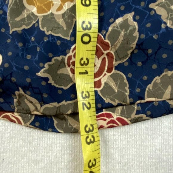 VTG 90's Pendleton Country Sophisticates Floral Satin Midi Skirt Cottagecore M/L - Picture 9 of 10